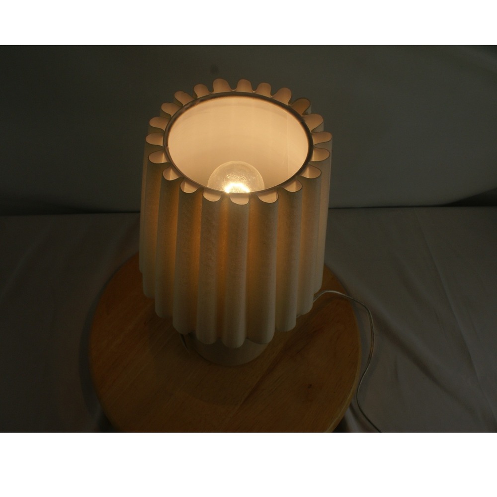 Hearth & Hand with Magnolia Ceramic Table Lamp Pleated Shade Cream 13in NEW - Picture 5 of 6
